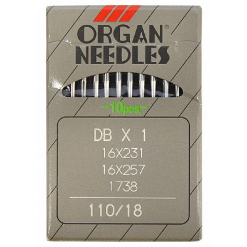 Иглы для промышленных машин ORGAN DB×1 №110, 10 штук
