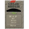 Иглы для промышленных оверлоков ORGAN DC×27 №90, 10 штук
