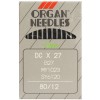 Иглы для промышленных оверлоков ORGAN DC×27 №80, 10 штук