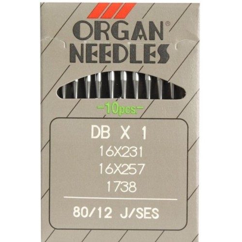 Иглы для промышленных машин ORGAN DB×1 №80 SES, 10 шт.