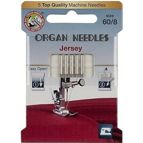 Иглы Organ джерси №60 для трикотажных и вязаных изделий (5 шт.)