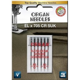 Иглы для распошивальных машин и оверлоков Organ ELx705 CR SUK 6/80-90