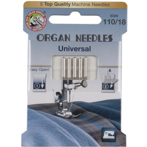 Иглы Organ универсальные ECO №110 (5шт.)