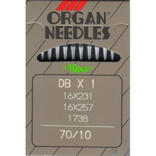 Иглы для промышленных машин ORGAN DB×1 №70, 10 шт.