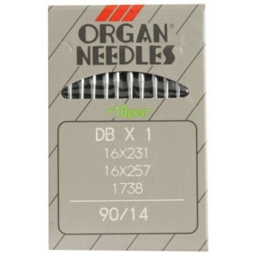 Иглы для промышленных машин ORGANDB×1 №90, 10 штук