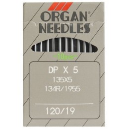 Иглы для промышленных машин ORGAN DP×134/DP×5 №120, 10 штук