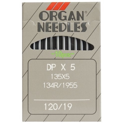 Иглы для промышленных машин ORGAN DP×134/DP×5 №120, 10 штук