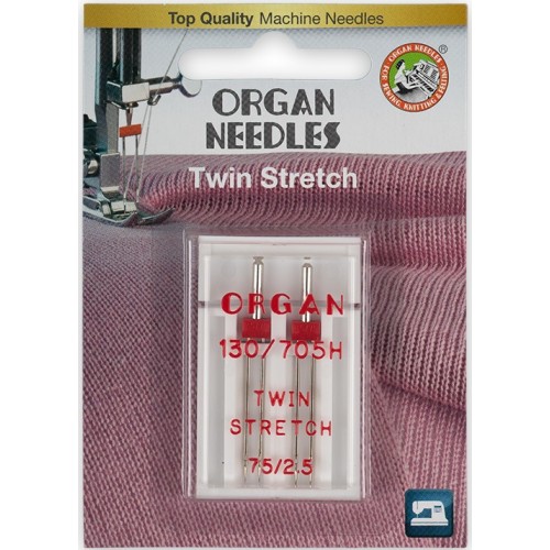 Иглы Organ двойные для трикотажа №75/2,5 - 2шт.