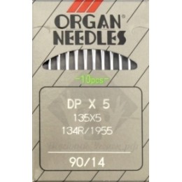 Иглы для промышленных машин ORGAN DP×134/DP×5 №90, 10 штук
