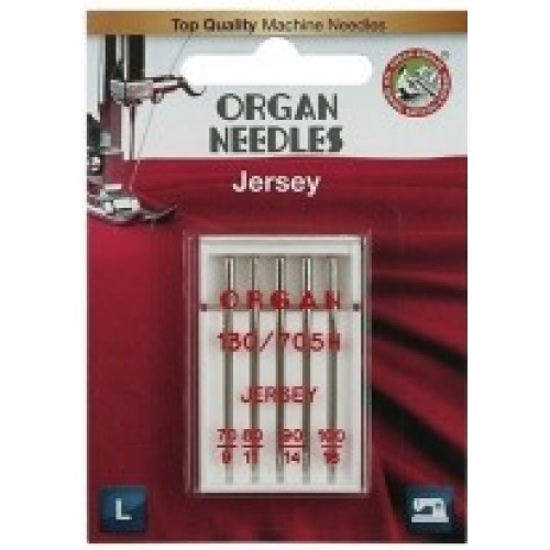 Иглы Organ джерси №70-100 для трикотажных и вязаных изделий (5 шт.)