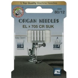 Иглы для распошивальных машин и оверлоков Organ ELx705 CR SUK №80