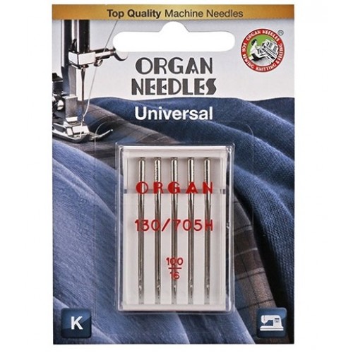 Иглы Organ универсальные №100 (5шт.)