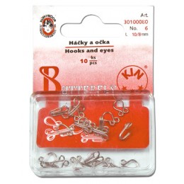 Крючки плательные 10 мм x 6 мм"KOH-I-NOOR" 30 (6001 №6)