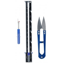 Набор инструментов для шитья Gamma SS-014: кусачки, линейка швейная, вспарыватель.