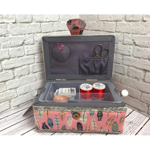 Шкатулка для рукоделия NWB-F-R-19.13.10 (19x13x10см д/ш/в)