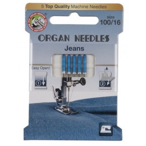 Иглы Organ № 100 ECO для джинса (5шт.)