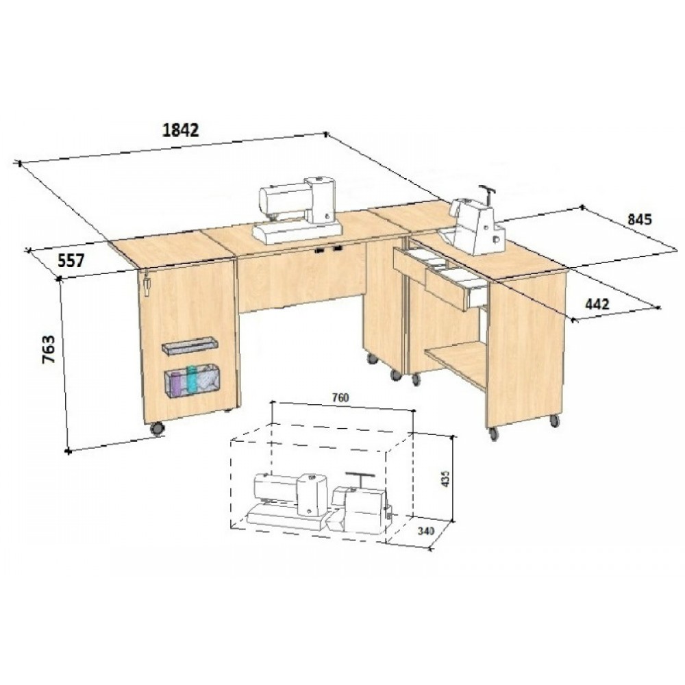 Стол швейный комфорт 7